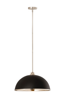 Landry One Light Pendant in Matte Black + Brushed Nickel (224|1004P20-MB-BN)
