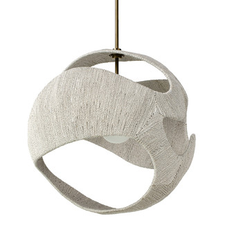 Corsica One Light Pendant in Antique Brass / Whitewash (515|2965-79)