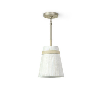 Althea One Light Pendant in Pewter / Beige leather (515|2243-79)