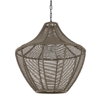 Nantucket Three Light Outdoor Chandelier in Black (515|2063-79)