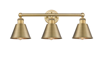 Edison Three Light Bath Vanity in Brushed Brass (405|616-3W-BB-M8-BB)