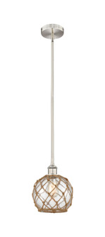 Edison One Light Mini Pendant in Brushed Satin Nickel (405|616-1S-SN-G122-8RB)