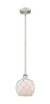 Edison One Light Mini Pendant in Brushed Satin Nickel (405|616-1S-SN-G121-8RW)