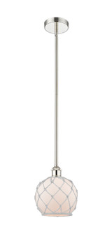 Edison One Light Mini Pendant in Polished Nickel (405|616-1S-PN-G121-8RW)