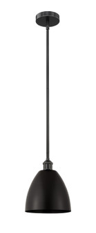 Edison One Light Mini Pendant in Matte Black (405|616-1S-BK-MBD-9-BK)