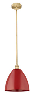 Edison One Light Mini Pendant in Brushed Brass (405|616-1S-BB-MBD-12-RD)