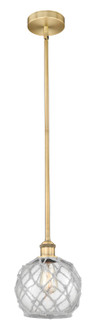 Edison One Light Mini Pendant in Brushed Brass (405|616-1S-BB-G122-8RW)