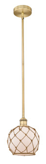 Edison One Light Mini Pendant in Brushed Brass (405|616-1S-BB-G121-8RB)