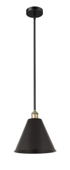 Edison One Light Mini Pendant in Black Antique Brass (405|616-1S-BAB-MBC-12-BK)