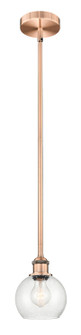Edison One Light Mini Pendant in Antique Copper (405|616-1S-AC-G124-6)