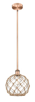 Edison One Light Mini Pendant in Antique Copper (405|616-1S-AC-G122-10RB)