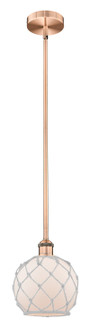 Edison One Light Mini Pendant in Antique Copper (405|616-1S-AC-G121-8RW)