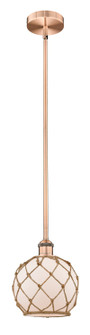 Edison One Light Mini Pendant in Antique Copper (405|616-1S-AC-G121-8RB)