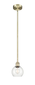 Edison One Light Mini Pendant in Antique Brass (405|616-1S-AB-G122-6)