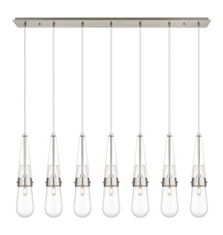 Downtown Urban Seven Light Linear Pendant in Brushed Satin Nickel (405|127-452-1P-SN-G452-4CL)