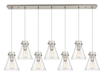 Downtown Urban Seven Light Linear Pendant in Brushed Satin Nickel (405|127-410-1PS-SN-G411-8SDY)