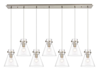 Downtown Urban Seven Light Linear Pendant in Brushed Satin Nickel (405|127-410-1PS-SN-G411-8CL)