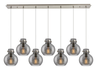 Newton Four Light Linear Pendant in Brushed Satin Nickel (405|127-410-1PS-SN-G410-8SM)
