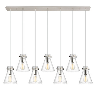Downtown Urban Seven Light Linear Pendant in Polished Nickel (405|127-410-1PS-PN-G411-8SDY)