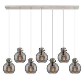 Newton Seven Light Linear Pendant in Polished Nickel (405|127-410-1PS-PN-G410-8SM)