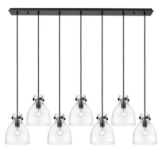 Downtown Urban Seven Light Linear Pendant in Matte Black (405|127-410-1PS-BK-G412-8CL)