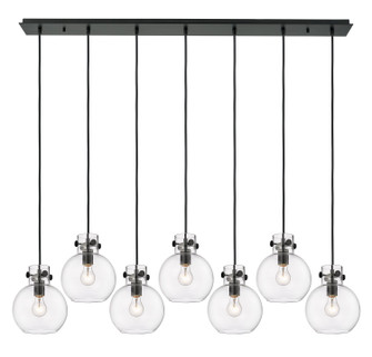 Downtown Urban Seven Light Linear Pendant in Matte Black (405|127-410-1PS-BK-G410-8CL)
