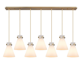 Downtown Urban Seven Light Linear Pendant in Brushed Brass (405|127-410-1PS-BB-G411-8WH)