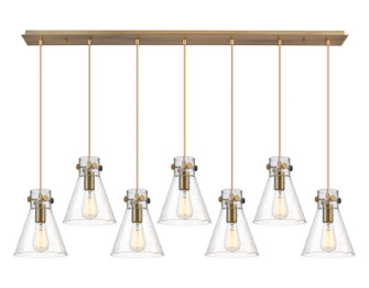 Downtown Urban Seven Light Linear Pendant in Brushed Brass (405|127-410-1PS-BB-G411-8SDY)