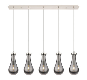 Downtown Urban Five Light Linear Pendant in Polished Nickel (405|125-451-1P-PN-G451-5SM)