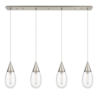 Downtown Urban LED Linear Pendant in Brushed Satin Nickel (405|124-450-1P-SN-G450-6CL)