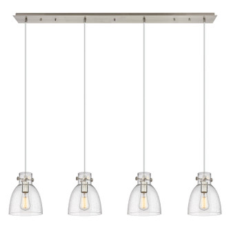 Downtown Urban Four Light Linear Pendant in Brushed Satin Nickel (405|124-410-1PS-SN-G412-8SDY)