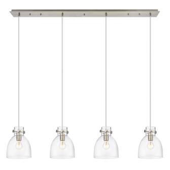 Downtown Urban Four Light Linear Pendant in Brushed Satin Nickel (405|124-410-1PS-SN-G412-8CL)