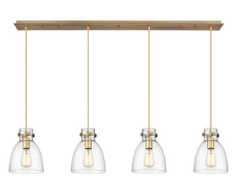 Downtown Urban Four Light Linear Pendant in Brushed Brass (405|124-410-1PS-BB-G412-8SDY)