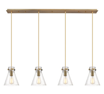 Downtown Urban Four Light Linear Pendant in Brushed Brass (405|124-410-1PS-BB-G411-8SDY)