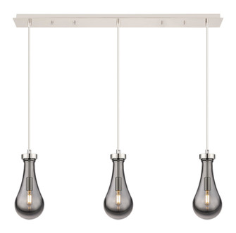 Downtown Urban Three Light Linear Pendant in Polished Nickel (405|123-451-1P-PN-G451-5SM)