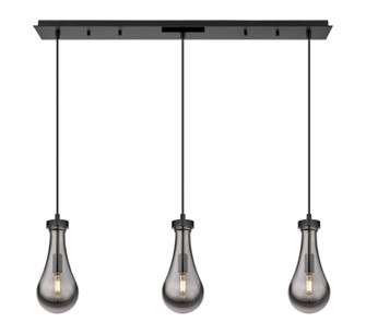 Downtown Urban Three Light Linear Pendant in Matte Black (405|123-451-1P-BK-G451-5SM)