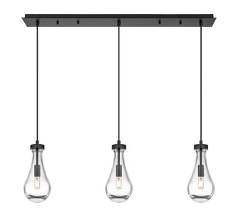 Downtown Urban Three Light Linear Pendant in Matte Black (405|123-451-1P-BK-G451-5CL)