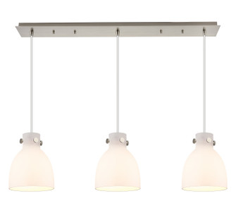 Downtown Urban Two Light Linear Pendant in Brushed Satin Nickel (405|123-410-1PS-SN-G412-8WH)