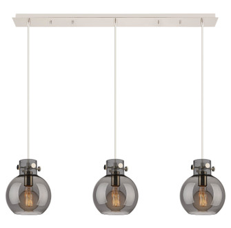 Newton Three Light Linear Pendant in Polished Nickel (405|123-410-1PS-PN-G410-8SM)
