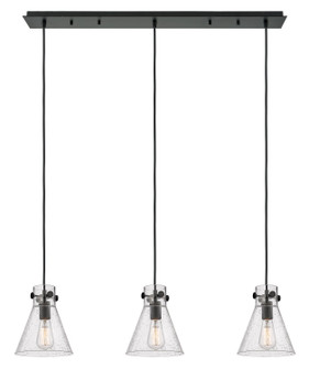 Downtown Urban Three Light Linear Pendant in Matte Black (405|123-410-1PS-BK-G411-8SDY)