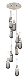 Downtown Urban Nine Light Pendant in Brushed Satin Nickel (405|119-452-1P-SN-G452-4SM)