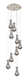 Downtown Urban Nine Light Pendant in Brushed Satin Nickel (405|119-451-1P-SN-G451-5SM)