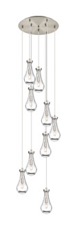 Downtown Urban Nine Light Pendant in Brushed Satin Nickel (405|119-451-1P-SN-G451-5CL)