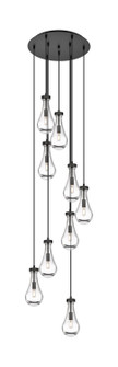 Downtown Urban Nine Light Pendant in Matte Black (405|119-451-1P-BK-G451-5CL)