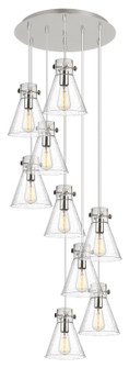 Downtown Urban Nine Light Pendant in Polished Nickel (405|119-410-1PS-PN-G411-8SDY)