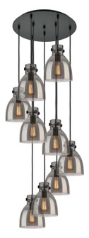 Downtown Urban Nine Light Pendant in Matte Black (405|119-410-1PS-BK-G412-8SM)