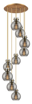 Newton Nine Light Pendant in Brushed Brass (405|119-410-1PS-BB-G410-8SM)