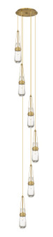 Downtown Urban Six Light Pendant in Brushed Brass (405|116-452-1P-BB-G452-4CL)