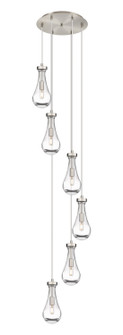 Downtown Urban Six Light Pendant in Brushed Satin Nickel (405|116-451-1P-SN-G451-5CL)