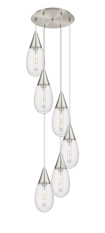 Downtown Urban Six Light Pendant in Brushed Satin Nickel (405|116-450-1P-SN-G450-6SCL)